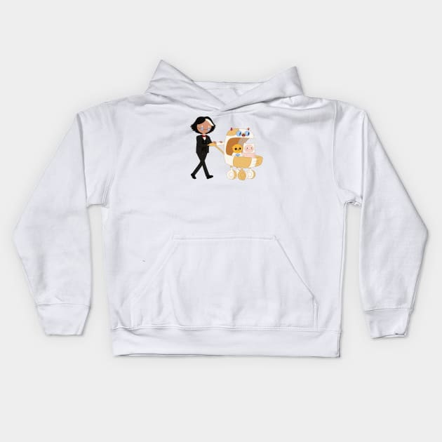 Simon, baby Finn and baby Jake Kids Hoodie by maxtrology